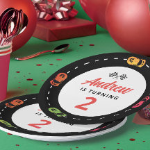 Race Track Cars Boys 2nd Birthday 