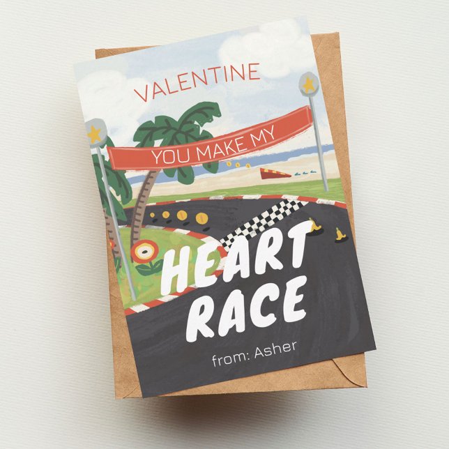 Race Track Valentine Invitation (Creator Uploaded)