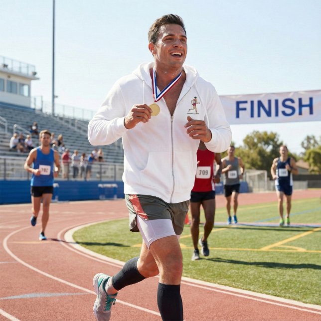 Race Walker Athlete Sports Runner in Motion  Hoodie (Creator Uploaded)