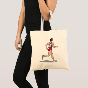 Race Walker Athlete Sports Runner in Motion Tote Bag