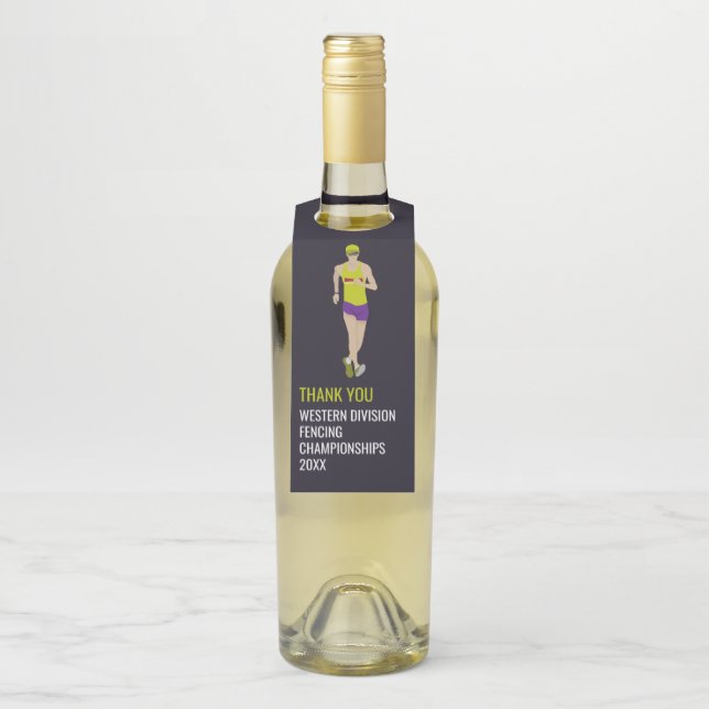 Race Walking Bottle Tag (On Bottle)