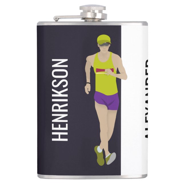 Race Walking Hip Flask (Front)