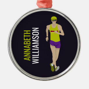 Race Walking Metal Tree Decoration