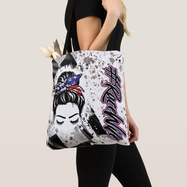 Race Wife Tote Bag (Close Up)