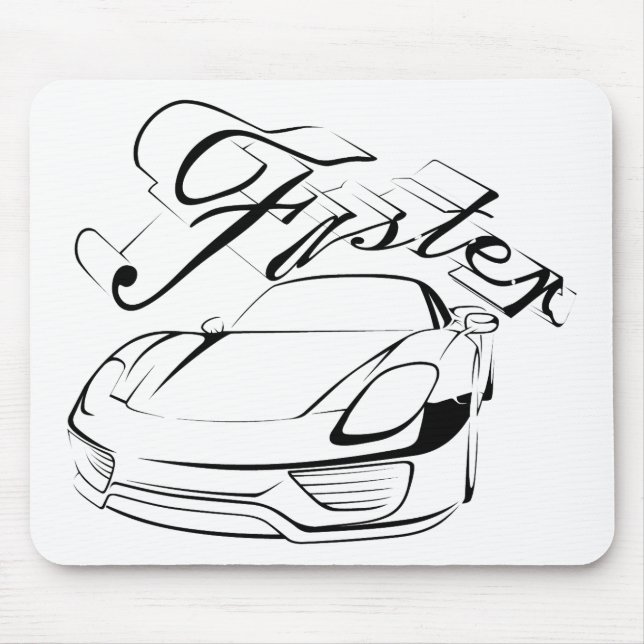 Racecar in tribals mouse pad (Front)