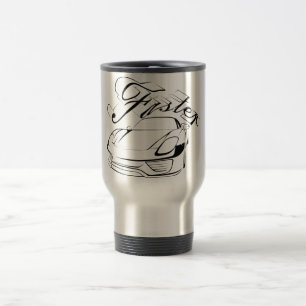 Racecar in tribals travel mug
