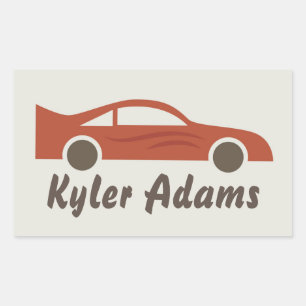 Racecar Name Label