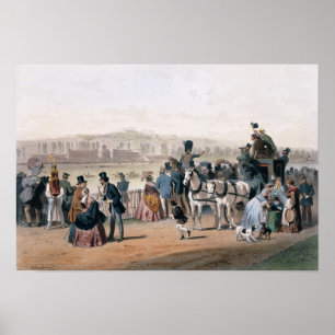 Racecourse at the Bois de Boulogne Poster