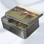 Racehorses at Longchamp by Edgar Degas Jigsaw Puzzle<br><div class="desc">Racehorses at Longchamp (1873-5) by Edgar Degas is a vintage impressionist fine art painting featuring jockeys on race horses. The men are making their way to the starting line. About the artist: Edgar Degas (1834-1917) is regarded as one of the founders of Impressionism although he preferred realism and to be...</div>