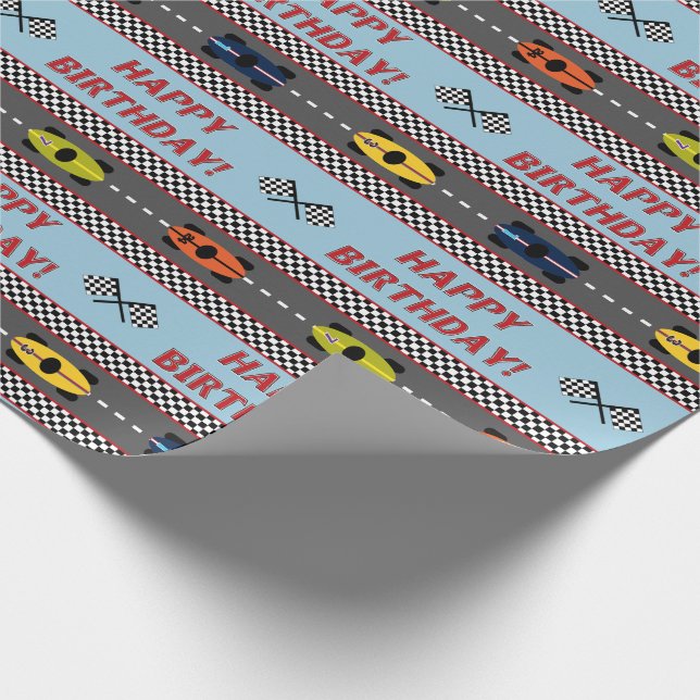 Races Birthday Wrapping Paper (Corner)