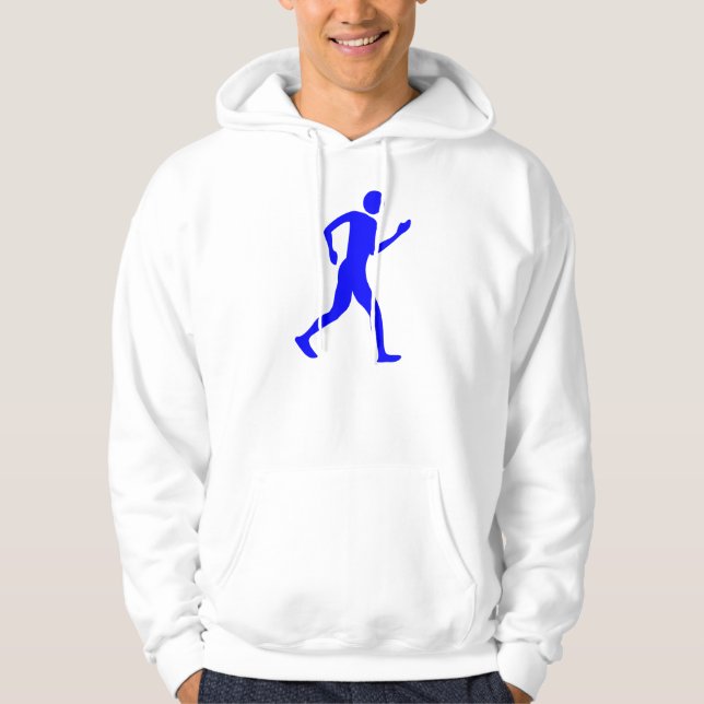 Racewalking - Blue Hoodie (Front)