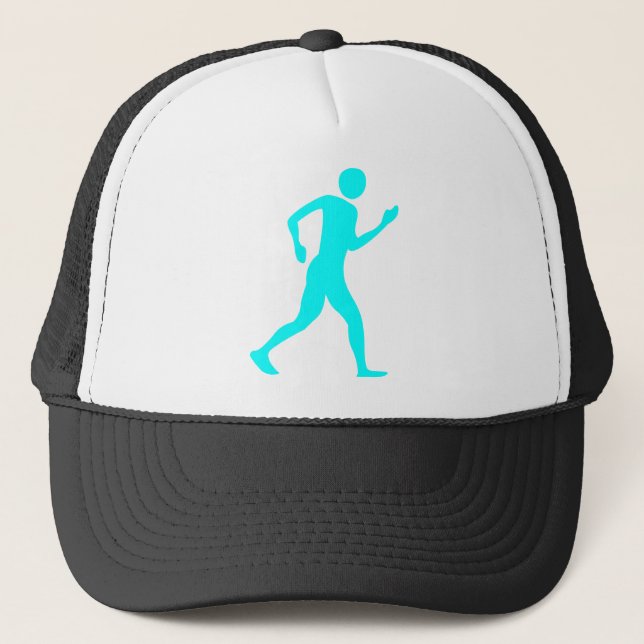 Racewalking - Cyan Trucker Hat (Front)
