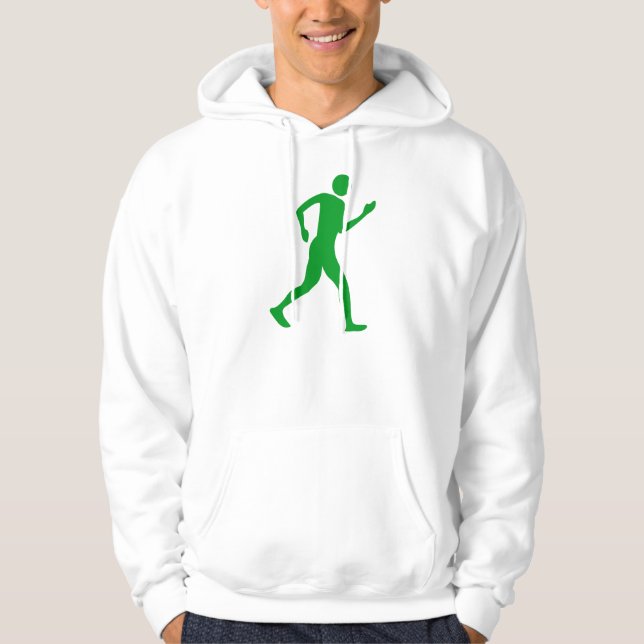 Racewalking - Grass Green Hoodie (Front)