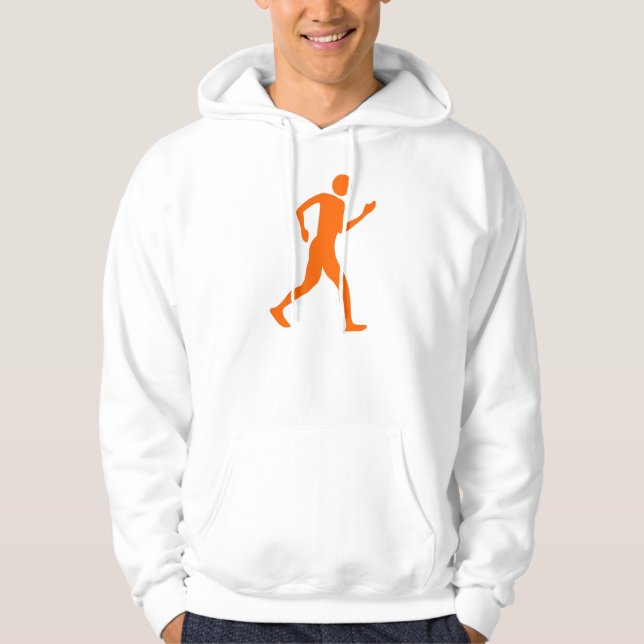 Racewalking - Orange Hoodie (Front)