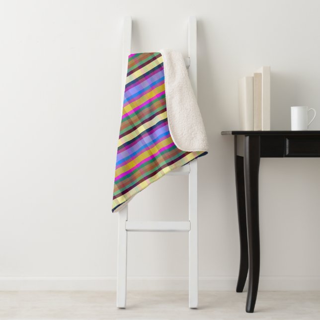 Racey Plaid RWT Sherpa Blanket (In Situ)