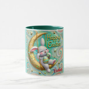 RACHAEL~ MOON Bunny ~ HAPPY EASTER ~ Mug