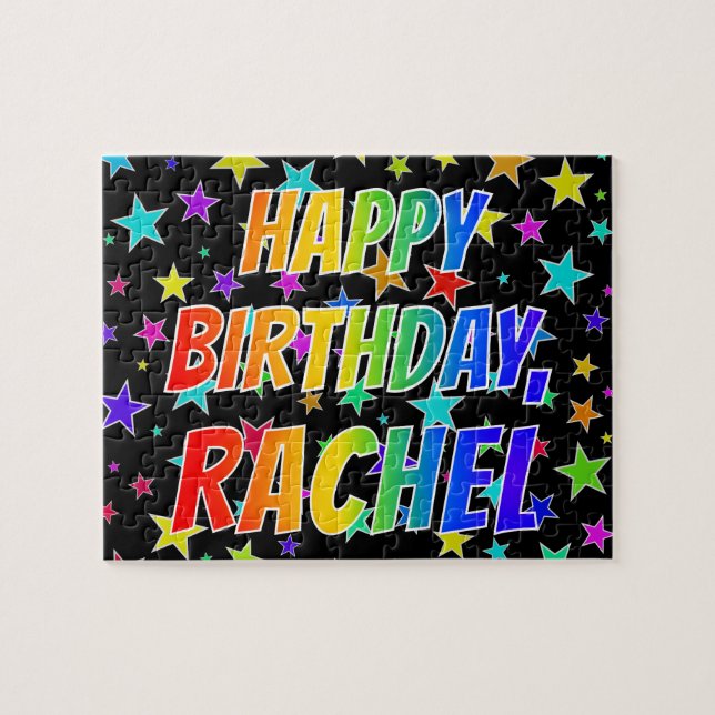 "RACHEL" First Name, Fun "HAPPY BIRTHDAY" Jigsaw Puzzle (Horizontal)