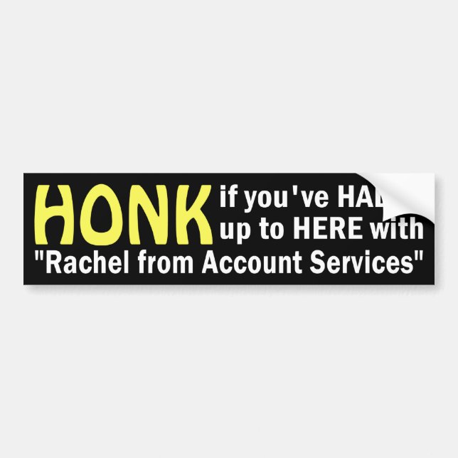 Rachel from Account Services Sticker (Front)