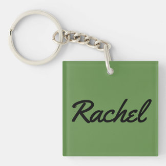 rachel from Orphan Black tv show, cursive script Key Ring