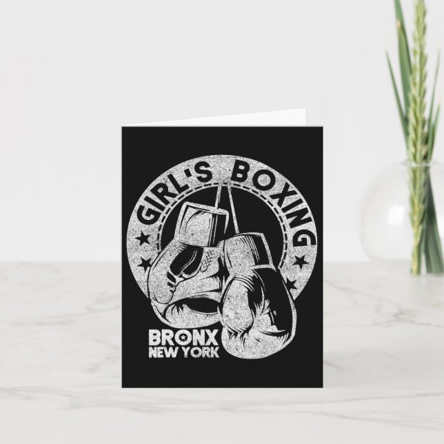 Rachel Girls Boxing Bronx Ny Vintage  Card (Front)