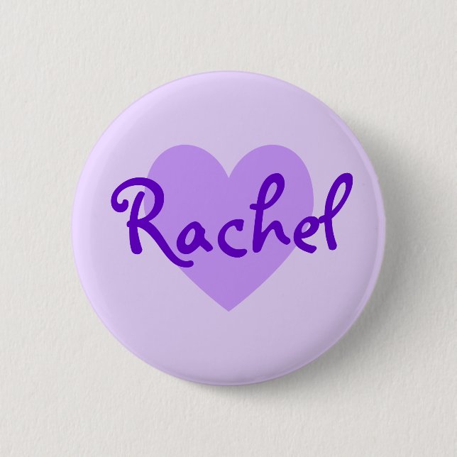 Rachel in Purple 6 Cm Round Badge (Front)