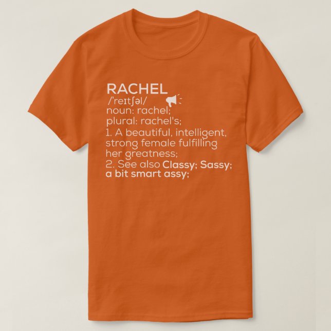 Rachel Name Definition Rachel Female Name 1 T-Shirt (Design Front)
