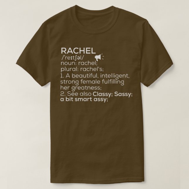 Rachel Name Definition Rachel Female Name 1 T-Shirt (Design Front)