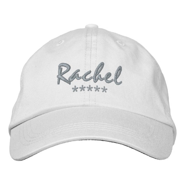 Rachel Name Embroidered Hat (Front)