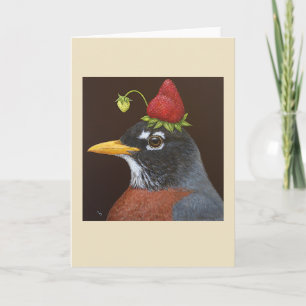 Rachel the American robin card