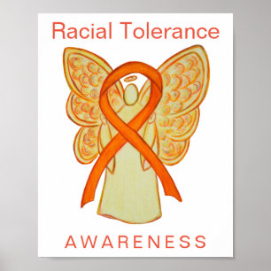 Racial Tolerance Awareness Ribbon Art Print Poster