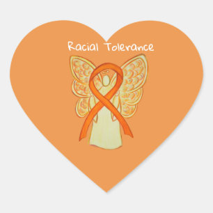 Racial Tolerance Awareness Ribbon Decal Stickers