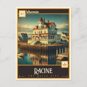 Racine, Wisconsin   Vintage Postcard