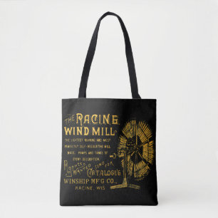 RACINE WISCONSIN WINDMILL WINSHIP MFG CO 1889 TOTE BAG