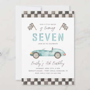 Racing 7th Birthday Invitation Racing Invitation