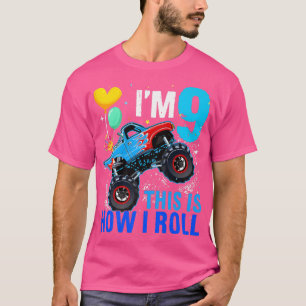 Racing 9th Birthday Boy Blaze Car 9 Years Old Mons T-Shirt