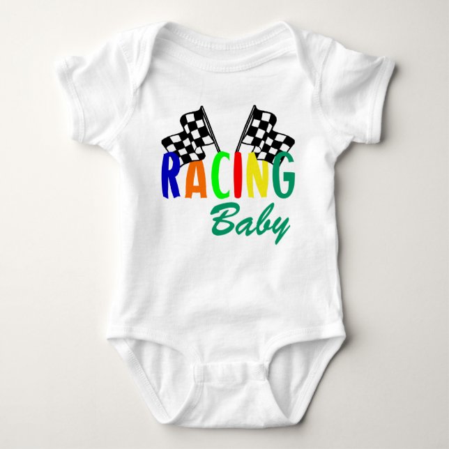 Racing Baby Baby Bodysuit (Front)