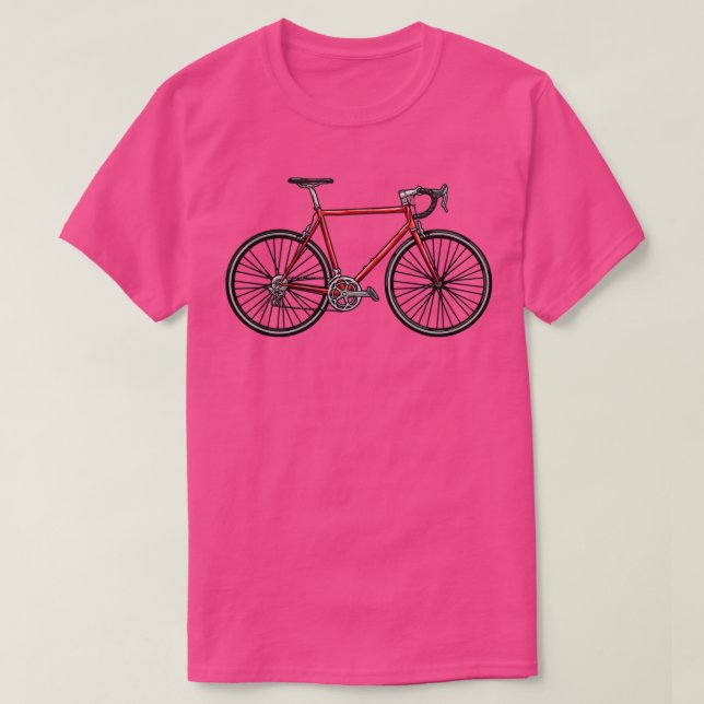 Racing bicycle with saddle  T-Shirt (Design Front)