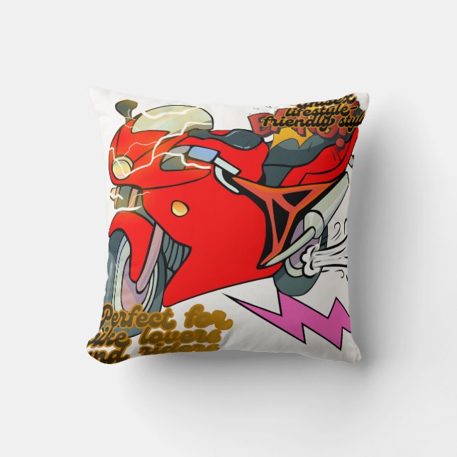  Racing Bike Art Speed Cushion (Front)
