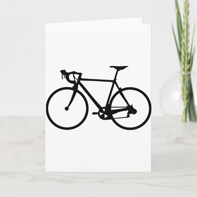 racing bike - racer bicycle card (Front)