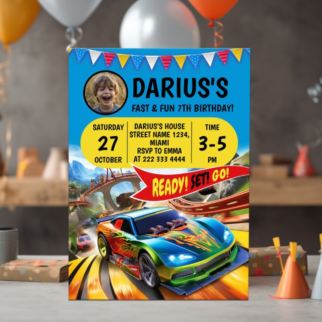 Racing Birthday Bash Invitation (Creator Uploaded)