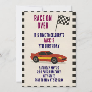 Racing Birthday  Invitation