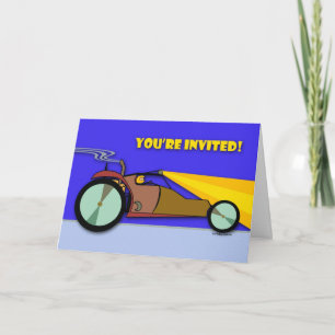 Racing Birthday Party Invitation Card, Dune Buggy