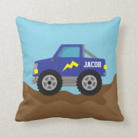 Racing Blue Monster Truck, for Boys Room