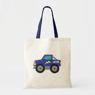 Racing Blue Monster Truck, for Boys Tote Bag