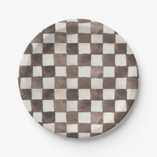 Racing Car Birthday Party Checkered Paper Plate