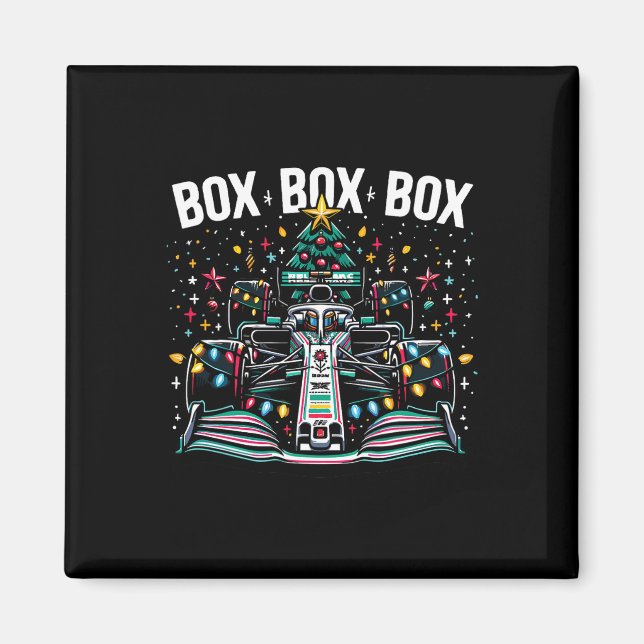 Racing Car Box Box Box Radio Call Fun Christmas Tr Magnet (Front)