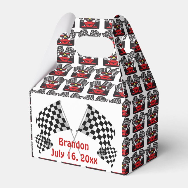 Racing Car Design Party Favour Box (Front Side)