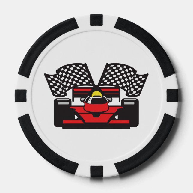 Racing Car Design Poker Chips (Front)