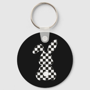 Racing Car Flag Bunny Happy Easter Race Car Boys G Key Ring