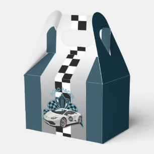 Racing car green, black & white Favour Box